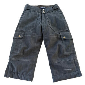 Lands End Boys size 4 Squall Cargo Snow Pants Ski Snowboarding Gray Adjustable